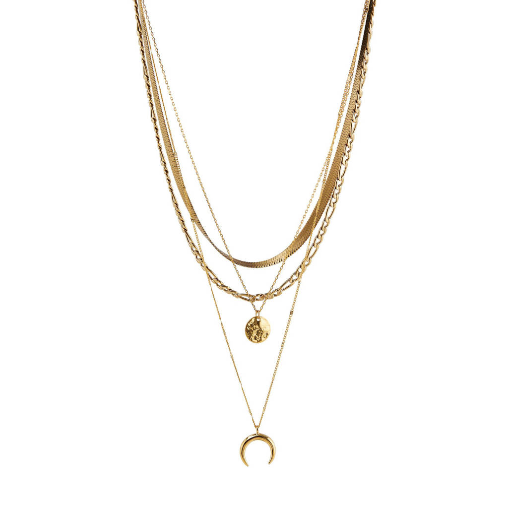 PIECES gelaagde ketting goudkleurig, Goudkleurig