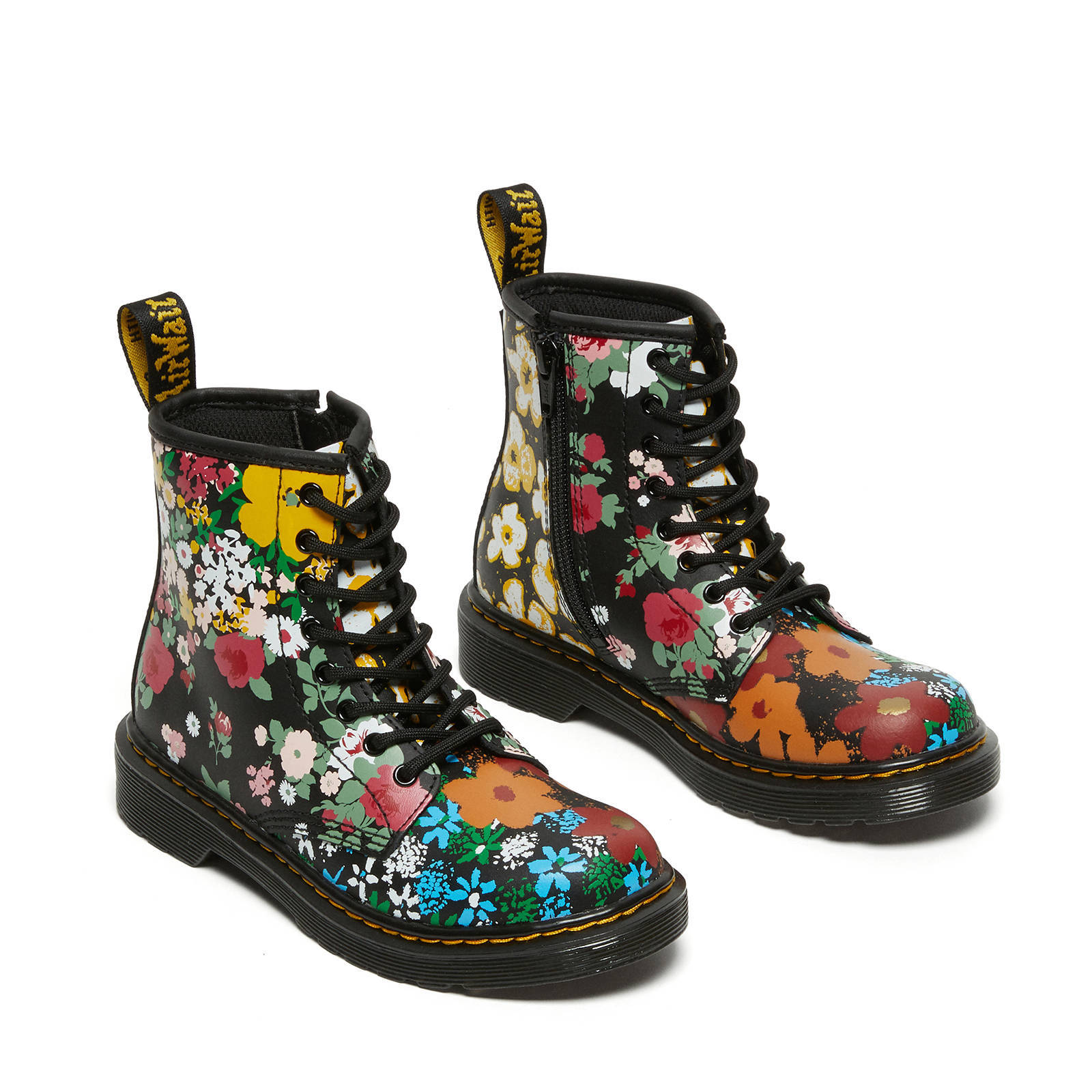 Dr. Martens 1460 J leren veterboots met all-over-bloemenprint multi |  wehkamp
