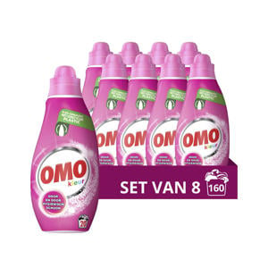 Omo Klein & Krachtig Kleur Vloeibaar Wasmiddel - 8 x 20 wasbeurten - voordeelverpakking - 160 wasbeurten