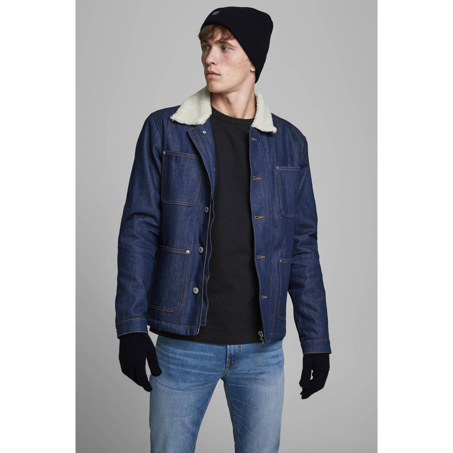 Jack & Jones Gebreide muts JACBEANIE & GLOVE KNIT GIFTBOX (set 2 stuks)