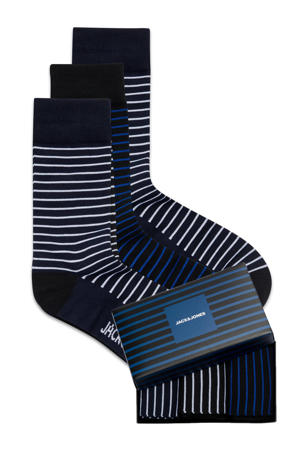 giftbox sokken JACBRUCE - set van 3 donkerblauw