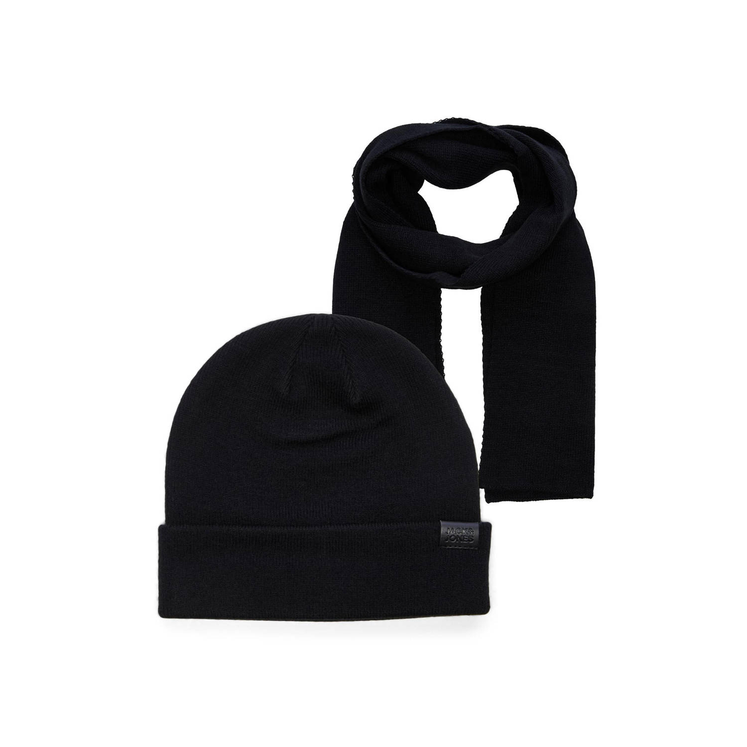 JACK & JONES giftbox JACJOLLY muts + sjaal zwart