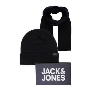 giftbox JACJOLLY muts + sjaal zwart