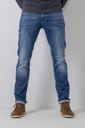 regular tapered fit jeans RUSSEL met riem vintage blue
