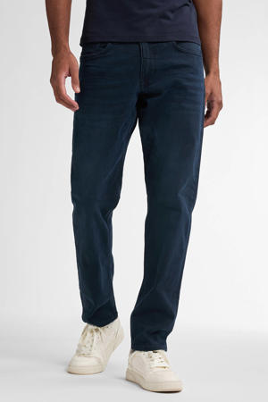 regular tapered fit jeans RUSSEL met riem dark faded