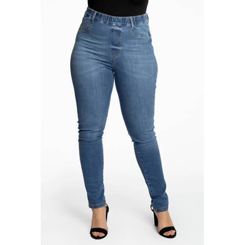 YOEK high waist skinny jeans light denim afbeelding