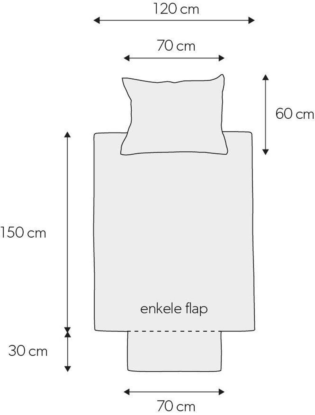 bereik bewaker gelijktijdig Wehkamp Home flanellen dekbedovertrek peuter (120x150 cm) | wehkamp