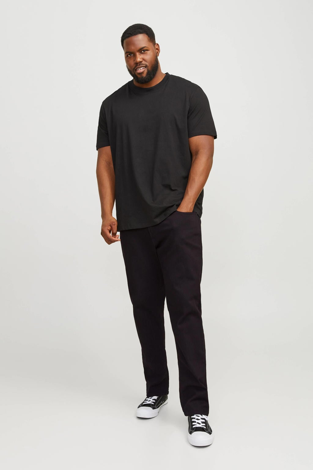 JACK & JONES PLUS SIZE slim fit jeans - black denim