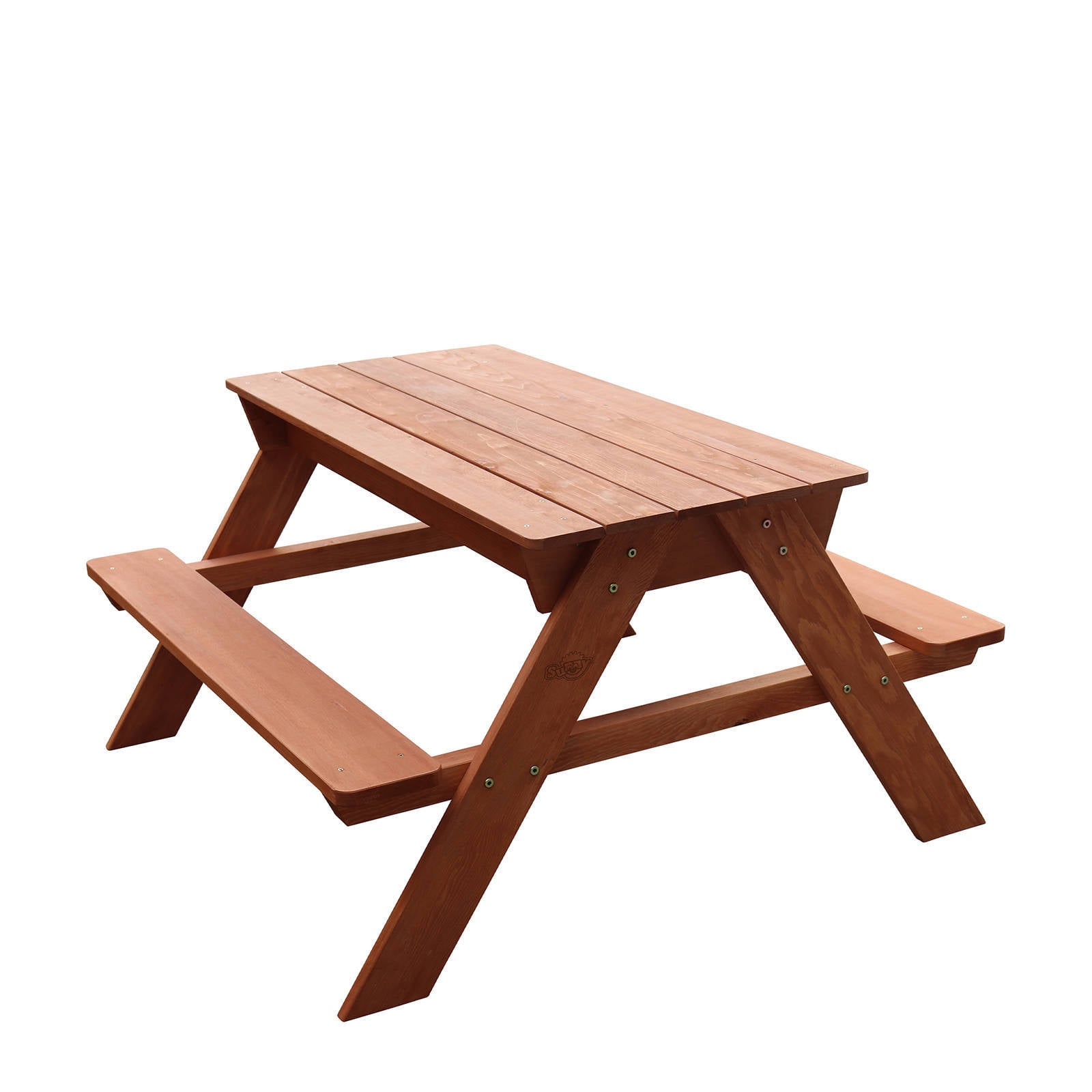 Sunny Axi Dave Picknicktafel/Zandtafel/Watertafel Voor Kinderen In Bruin Multifunctionele Picknick Tafel Van Hout Met 2 online kopen