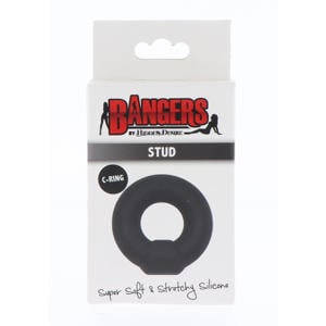 Soft Silicone Stud cockring - Zwart