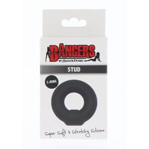 Soft Silicone Stud cockring - Zwart