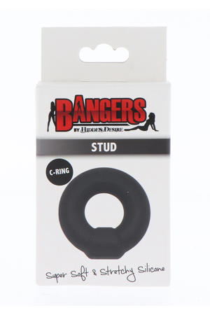 Soft Silicone Stud cockring - Zwart
