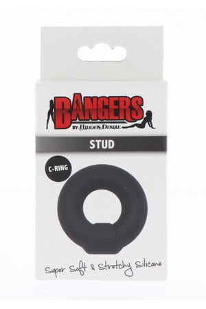 Soft Silicone Stud cockring - Zwart