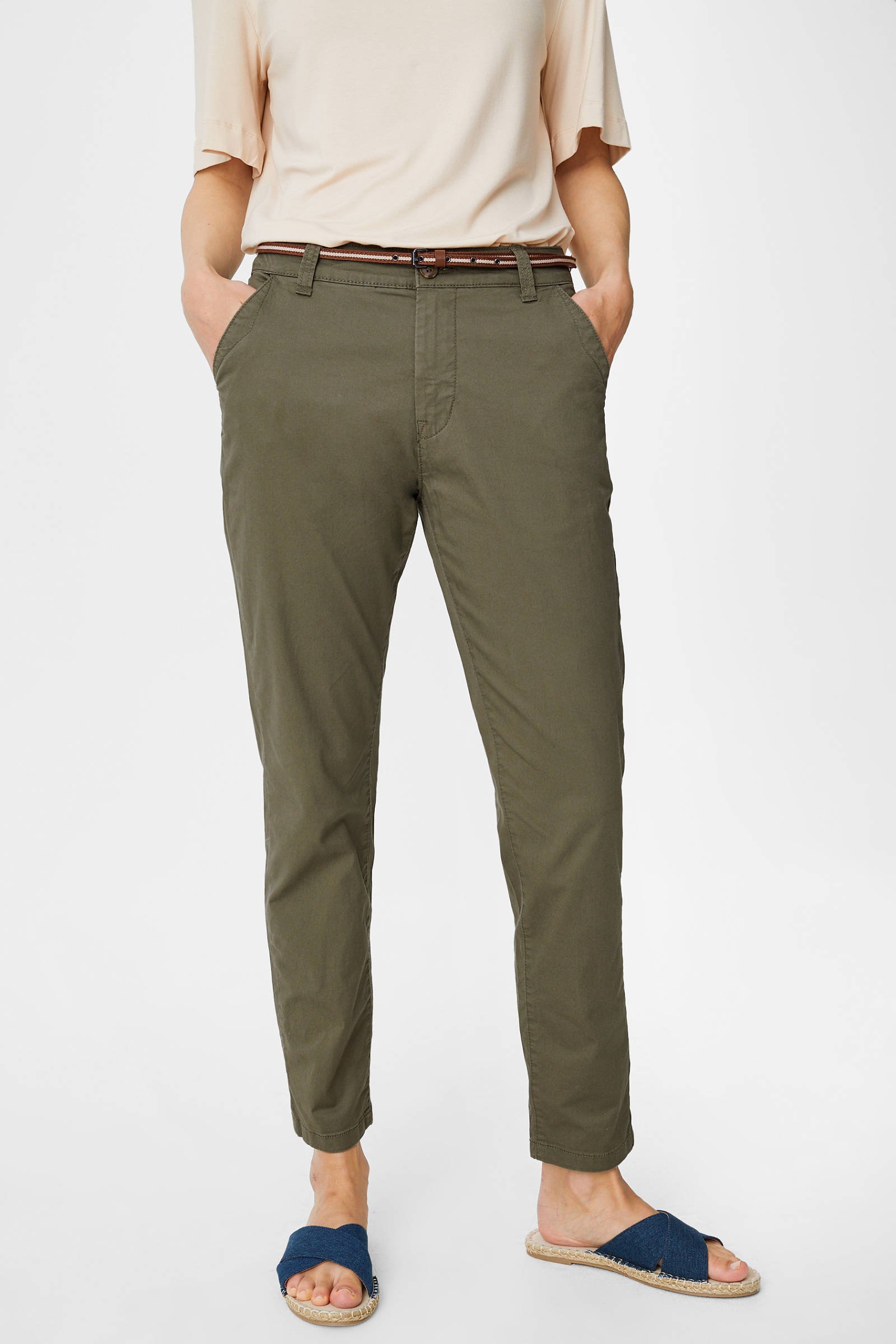 pantalons en chinos voor Skinny broeken Dames Kleding voor voor Broeken Prada Katoen Floral Print Slim-fit Trousers in het Zwart 