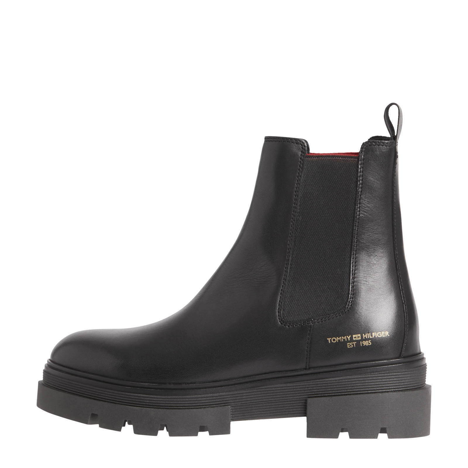 Tommy Hilfiger Laurie leren chelsea boots zwart | wehkamp