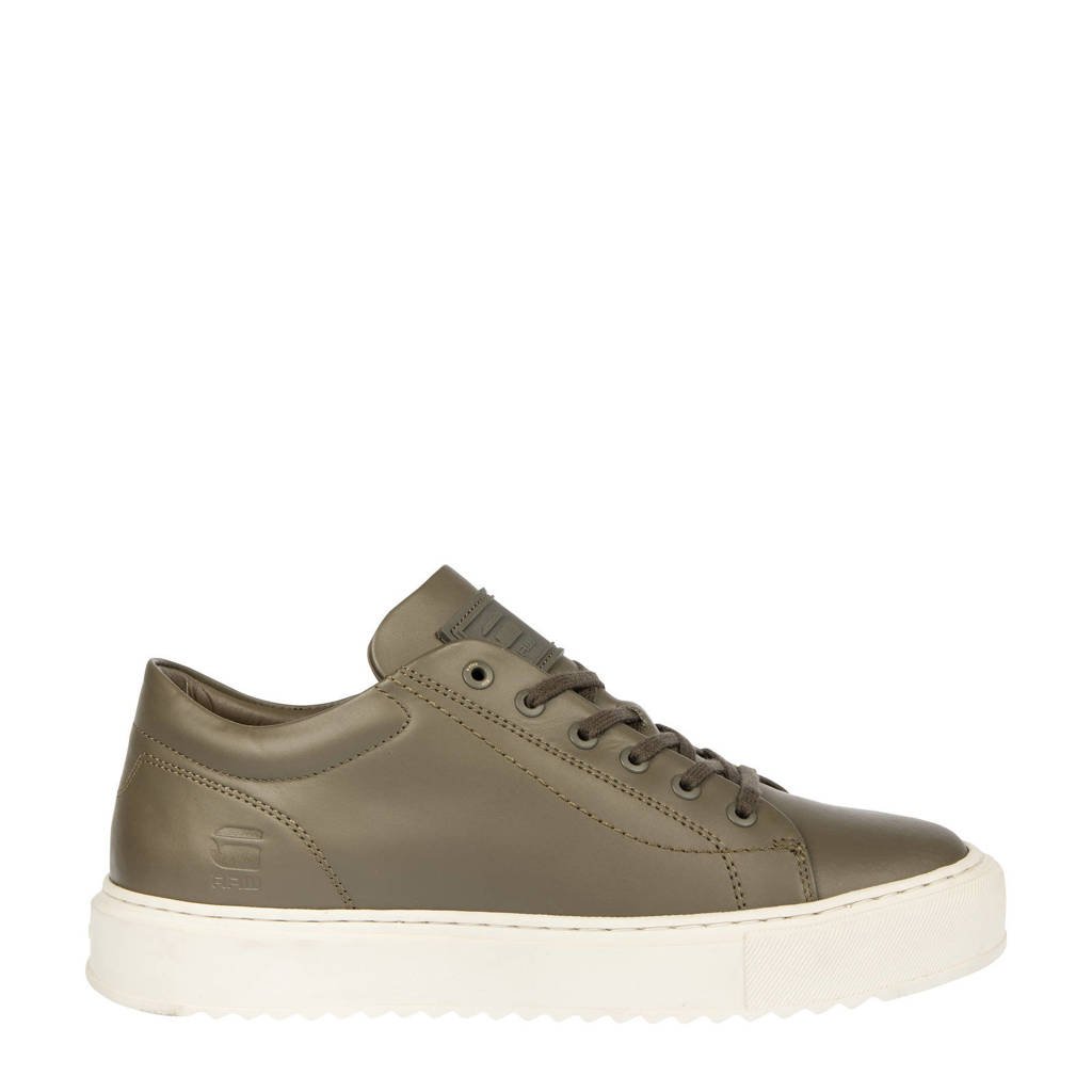 G-Star RAW ROCUP BSC M leren sneakers olijfgroen, Olijfgroen