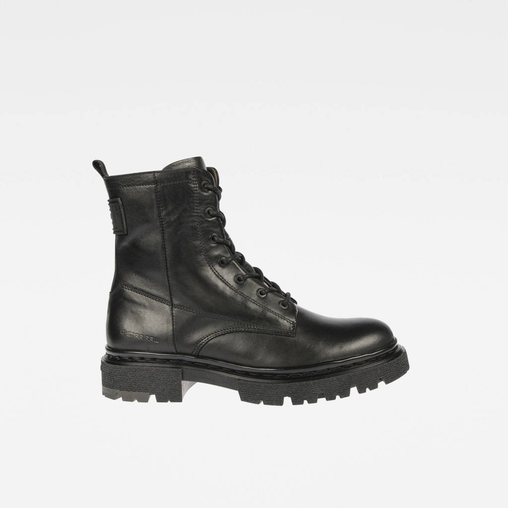 Zwarte Leren Veterboots Dames Leren Veterboots Dames Sale Leren