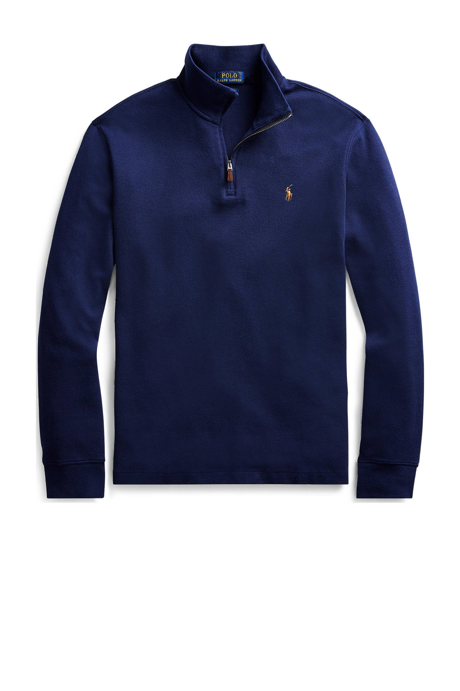 Polo Ralph Lauren Marineblauwe Estate-Rib Quarter-Zip Pullover Sweater Blue Heren