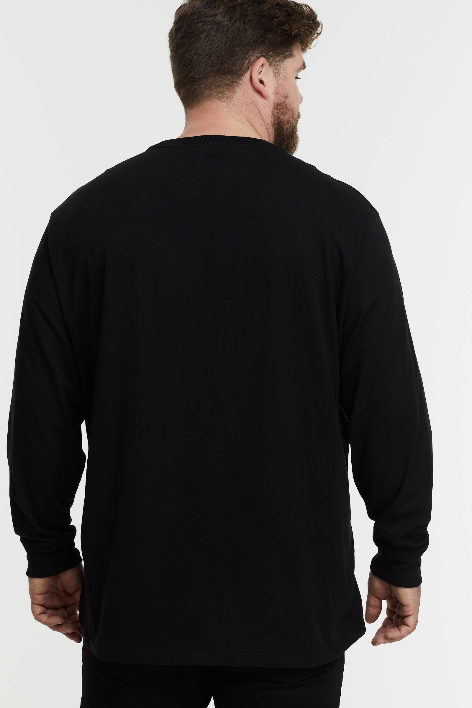 Polo Ralph Lauren Big & Tall PLUS SIZE shirt met lange mouwen en ronde hals