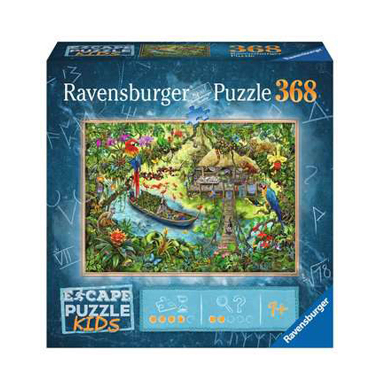 Ravensburger Puzzel 368 Stukjes Ontsnappingspuzzel Kids Een Safari In De Jungle online kopen