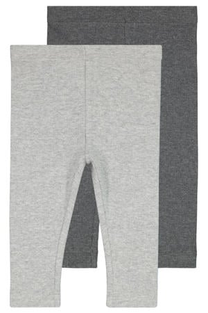 legging - set van 2 grijs/antaciet