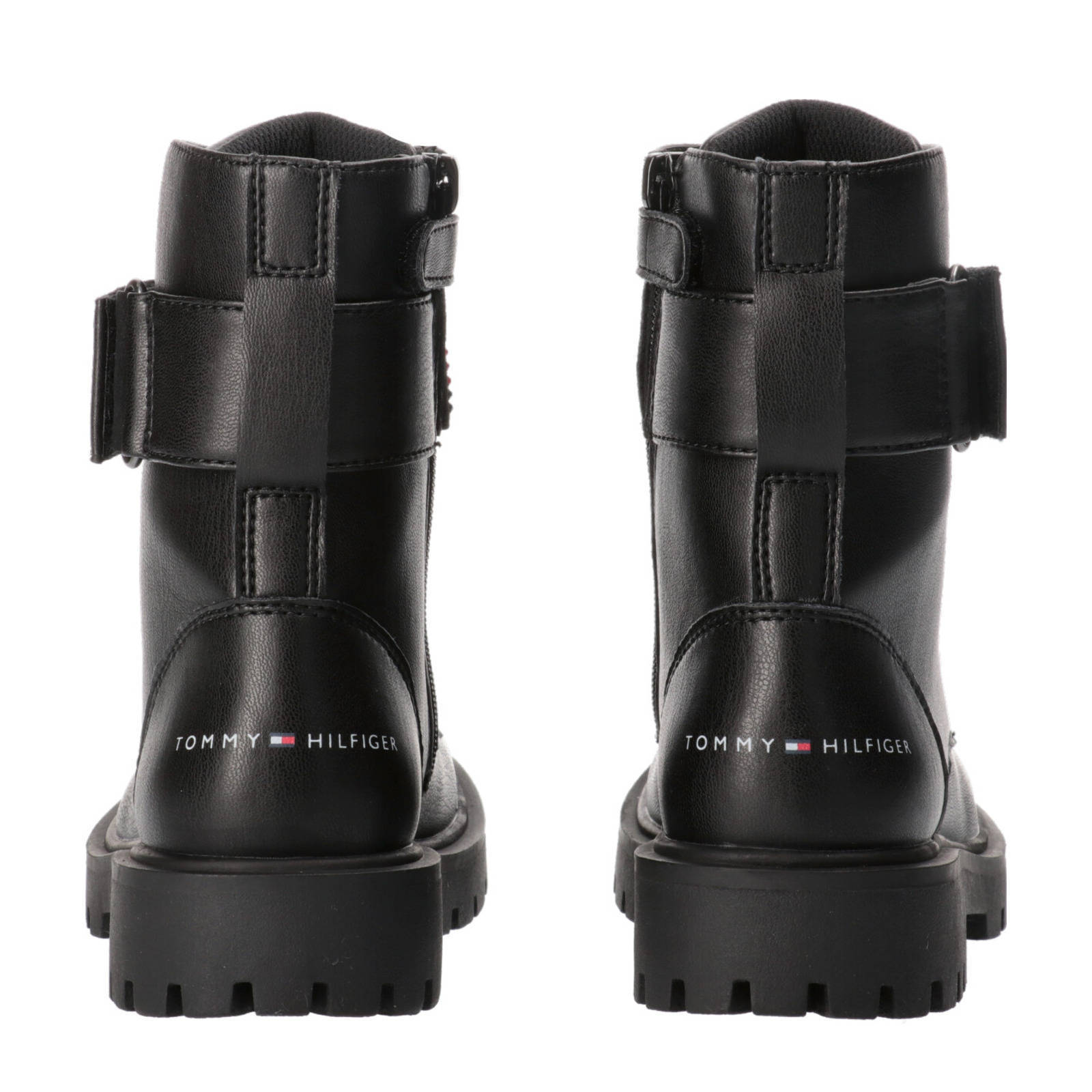 Zwarte TOMMY HILFIGER Veterboots TH ESSENTIALS BIKER | Omoda