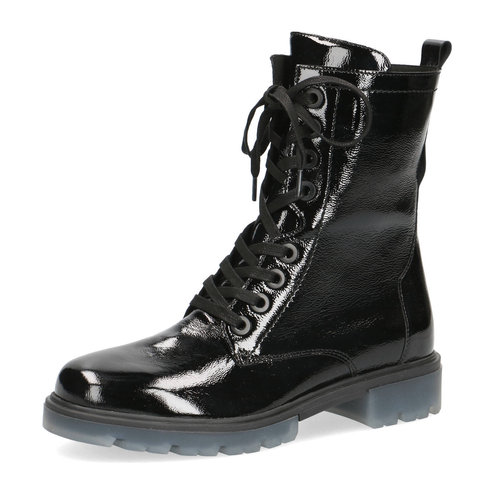 Caprice Lucille lakleren veterboots zwart | wehkamp