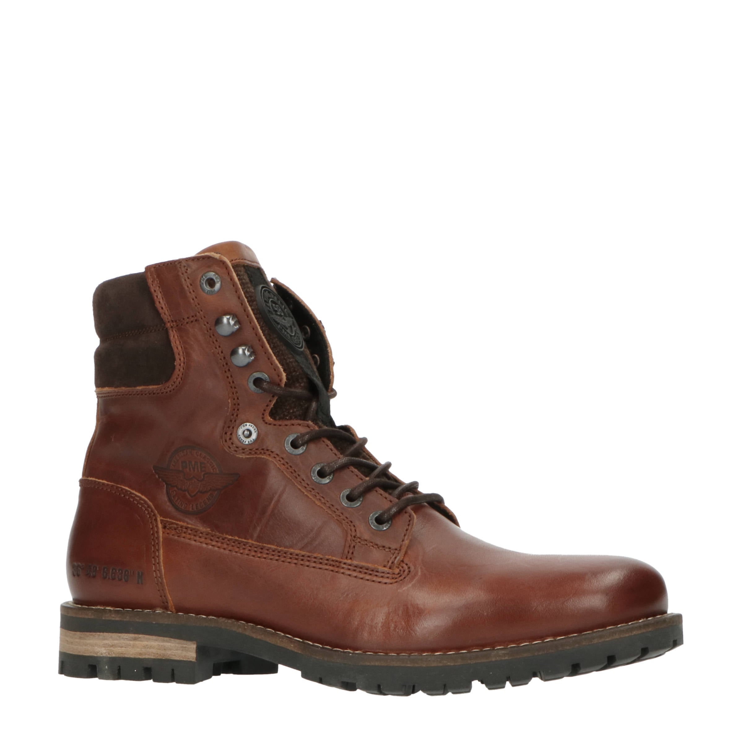 PME Legend Cargotanker Boots leren veterboots cognac | wehkamp