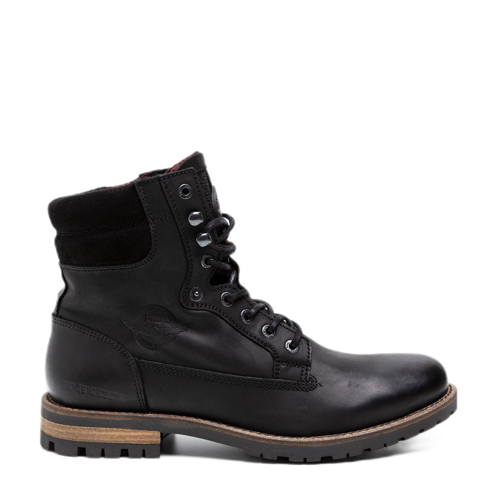 Veterboots best sale zwart heren