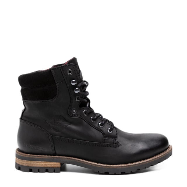 Zwarte Veterboots Leren Veterboots Heren PME Legend Cargotanker
