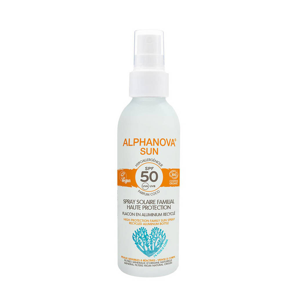 Alphanova SUN bio spf50 zonnebrand spray - 150 gram