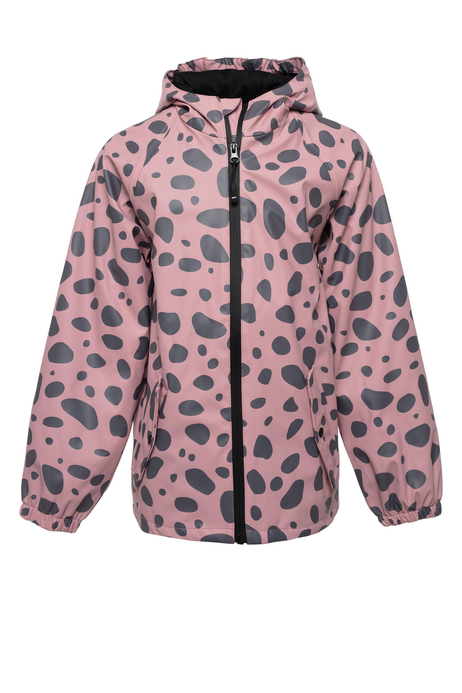 unisex regenjas roze zwart