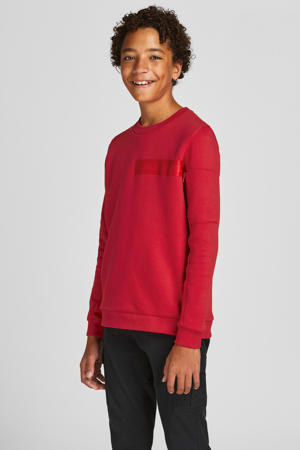 sweater JCOTAPE met logo rood