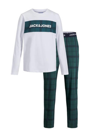   pyjama JACTRAIN met logo wit/donkergroen