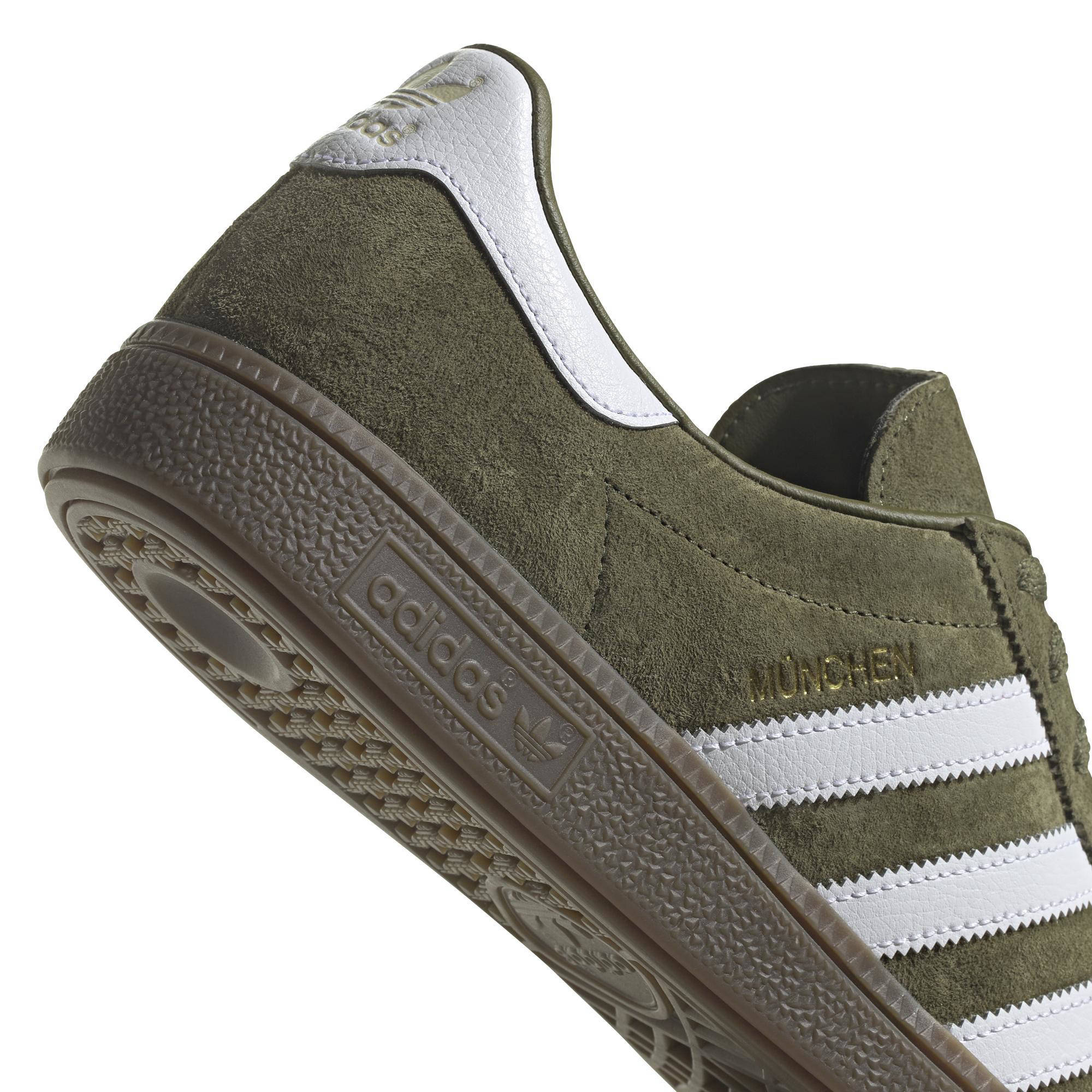 adidas Originals München sneakers olijfgroen/wit/goud | wehkamp