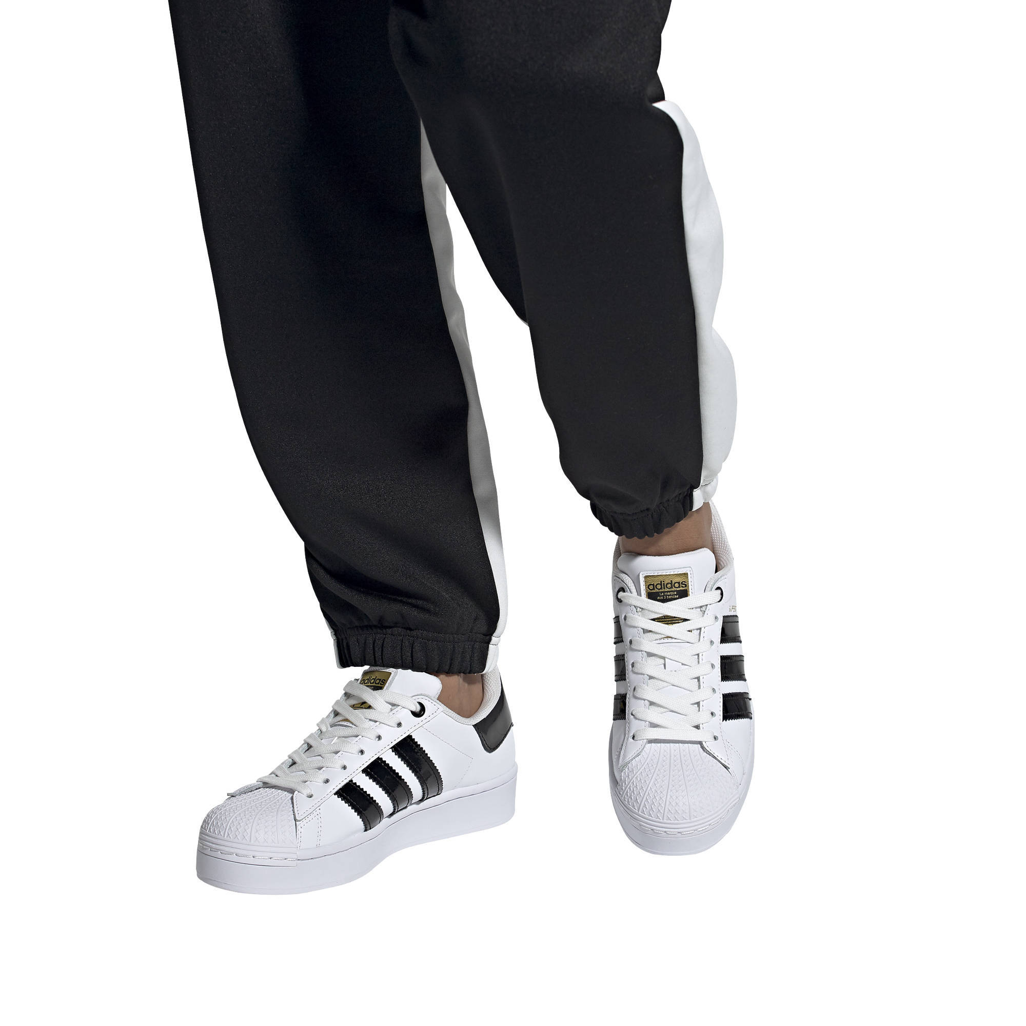 adidas Originals Superstar Bold sneakers wit/zwart/goud | wehkamp