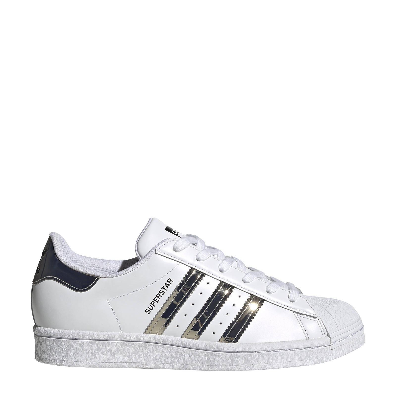 adidas Originals Superstar sneakers wit/zilver/zwart | wehkamp
