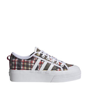 Nizza Platform sneakers wit/donkerrood