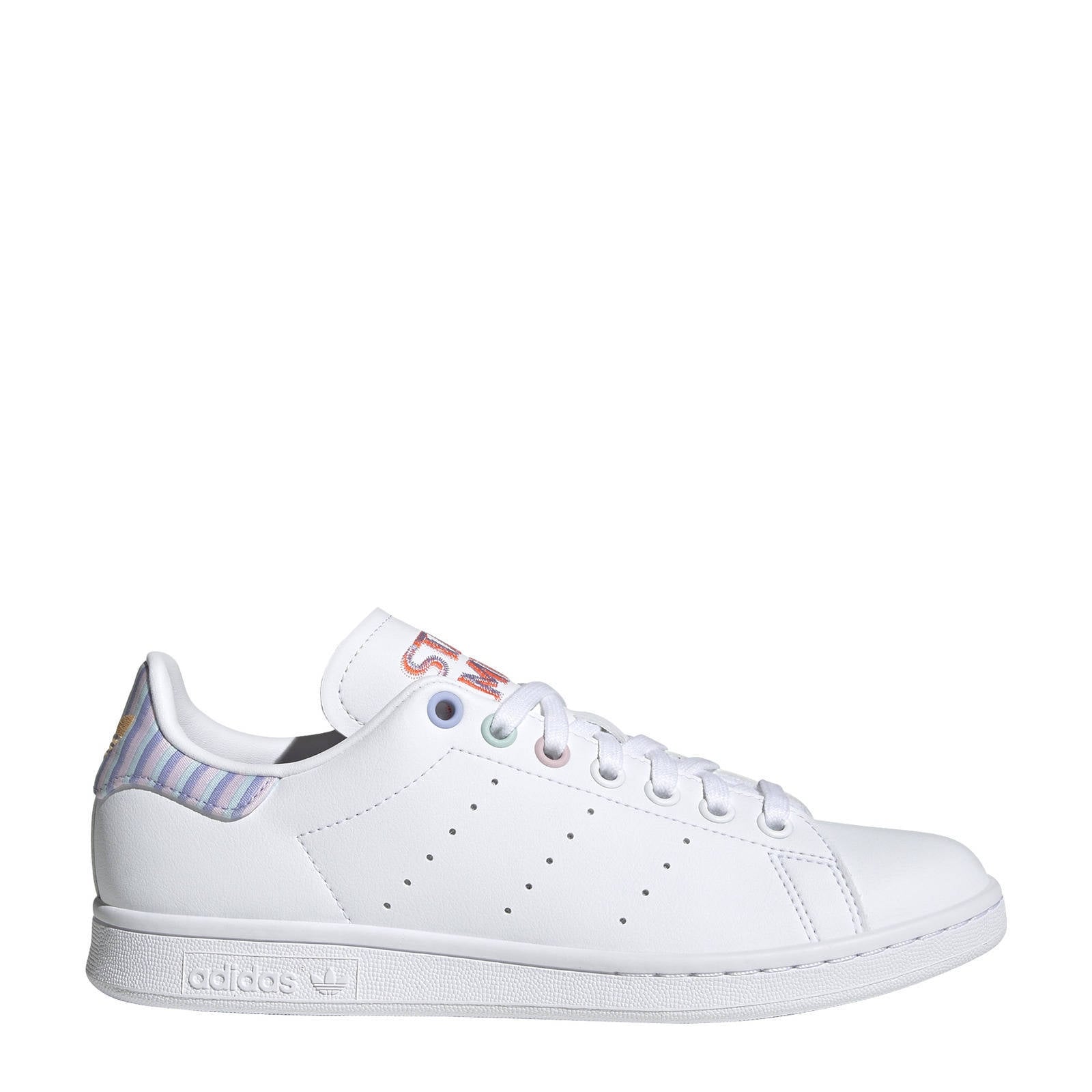 adidas Originals Stan Smith sneakers wit/lila/roze | wehkamp