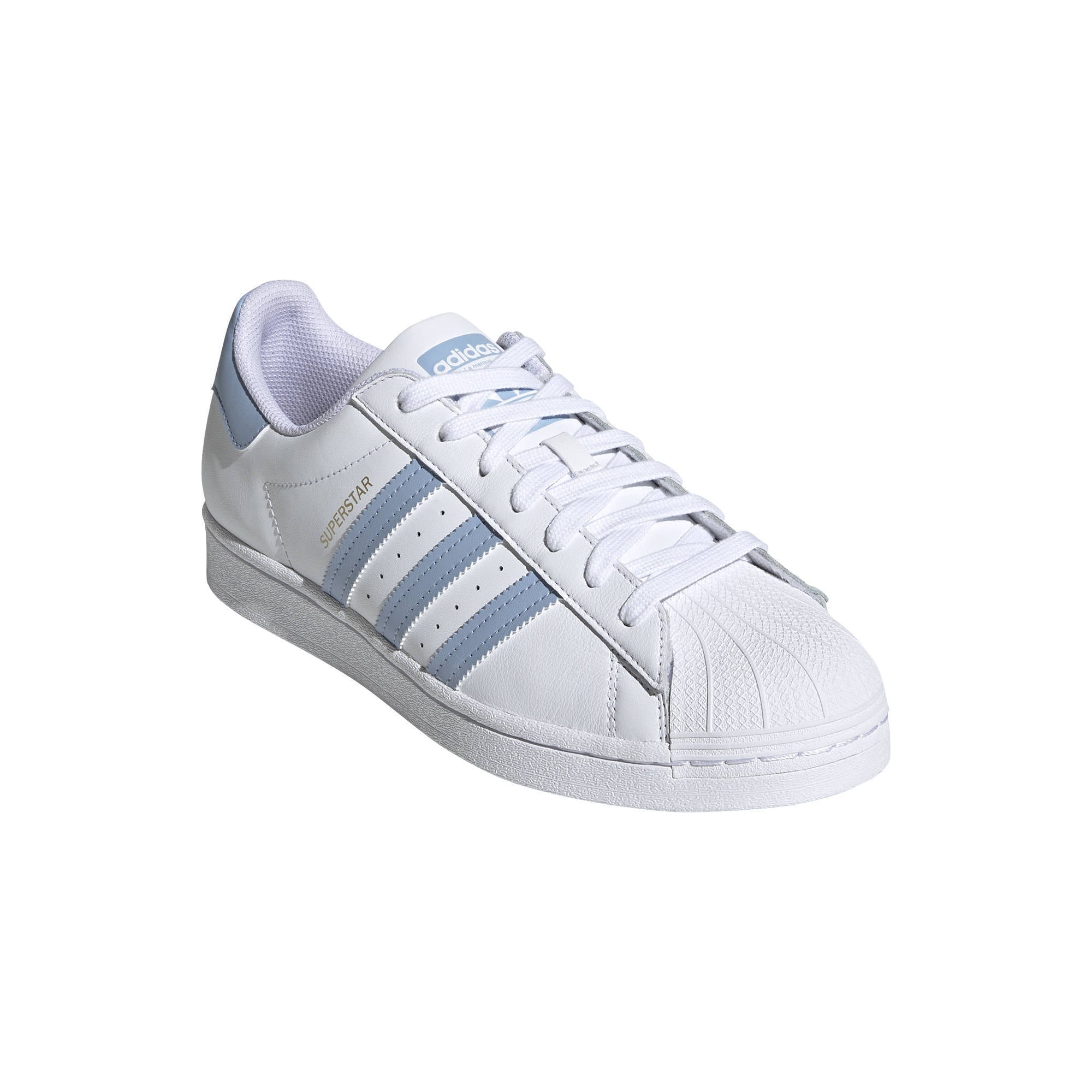 adidas Originals Superstar sneakers wit/lichtblauw | wehkamp