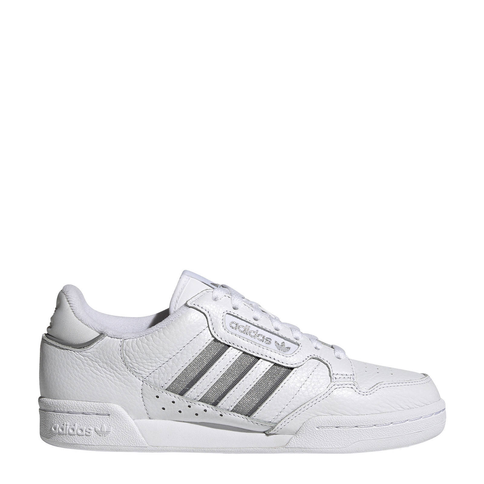 adidas Originals Continental 80 Stripes sneakers wit/zilver/lichtgrijs |  wehkamp