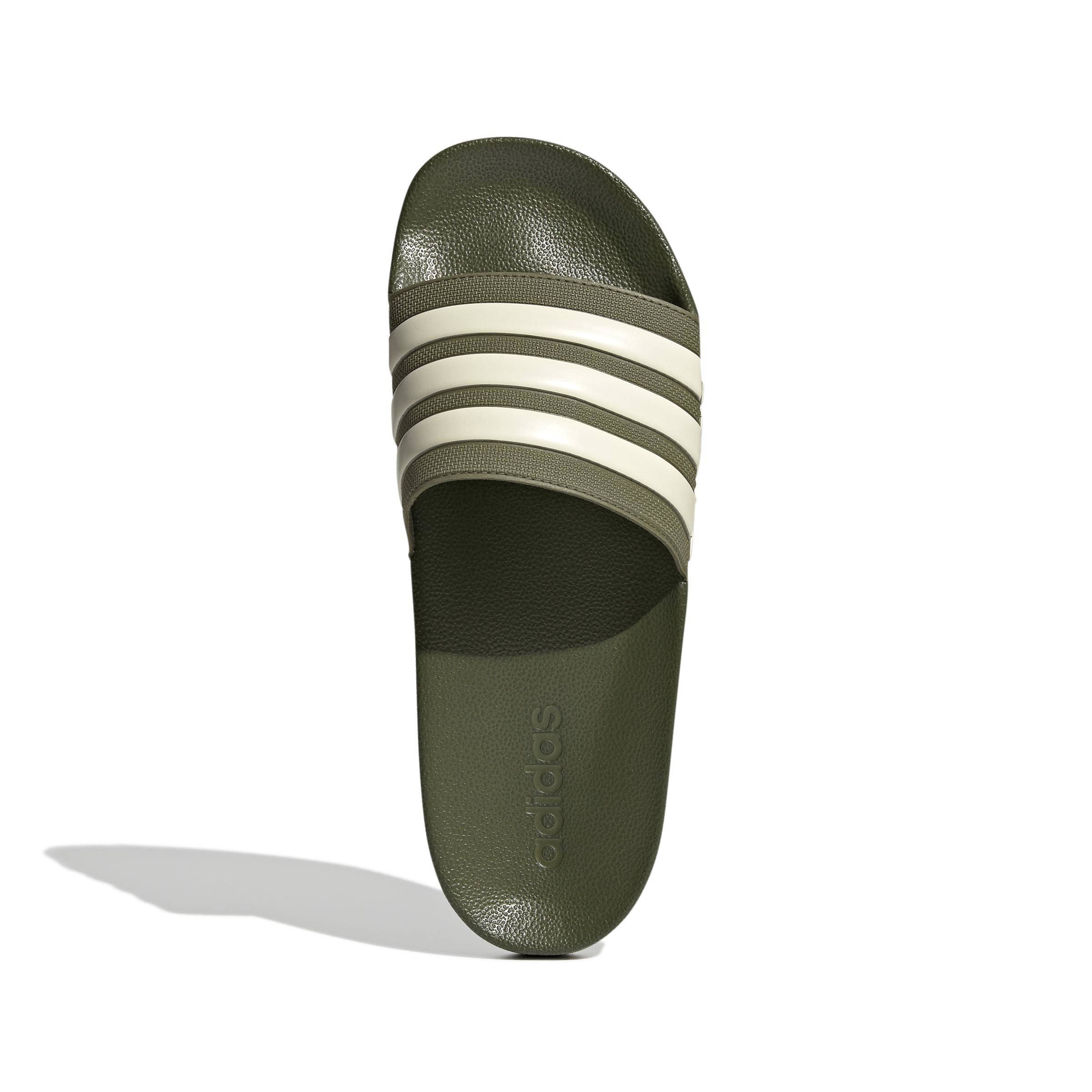 adidas Performance Adilette Shower badslippers olijfgroen/wit | wehkamp