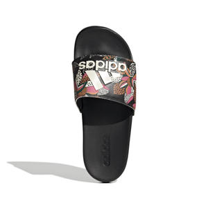 Adilette Comfort badslippers zwart/wit