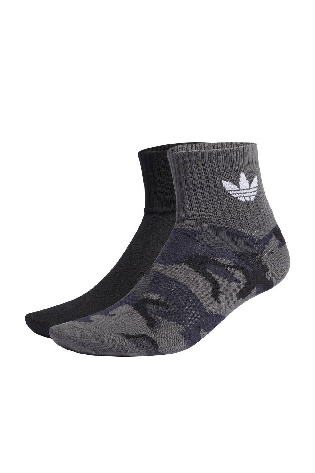 adidas Originals sokken - set van 2 antraciet/zwart, Antraciet/zwart