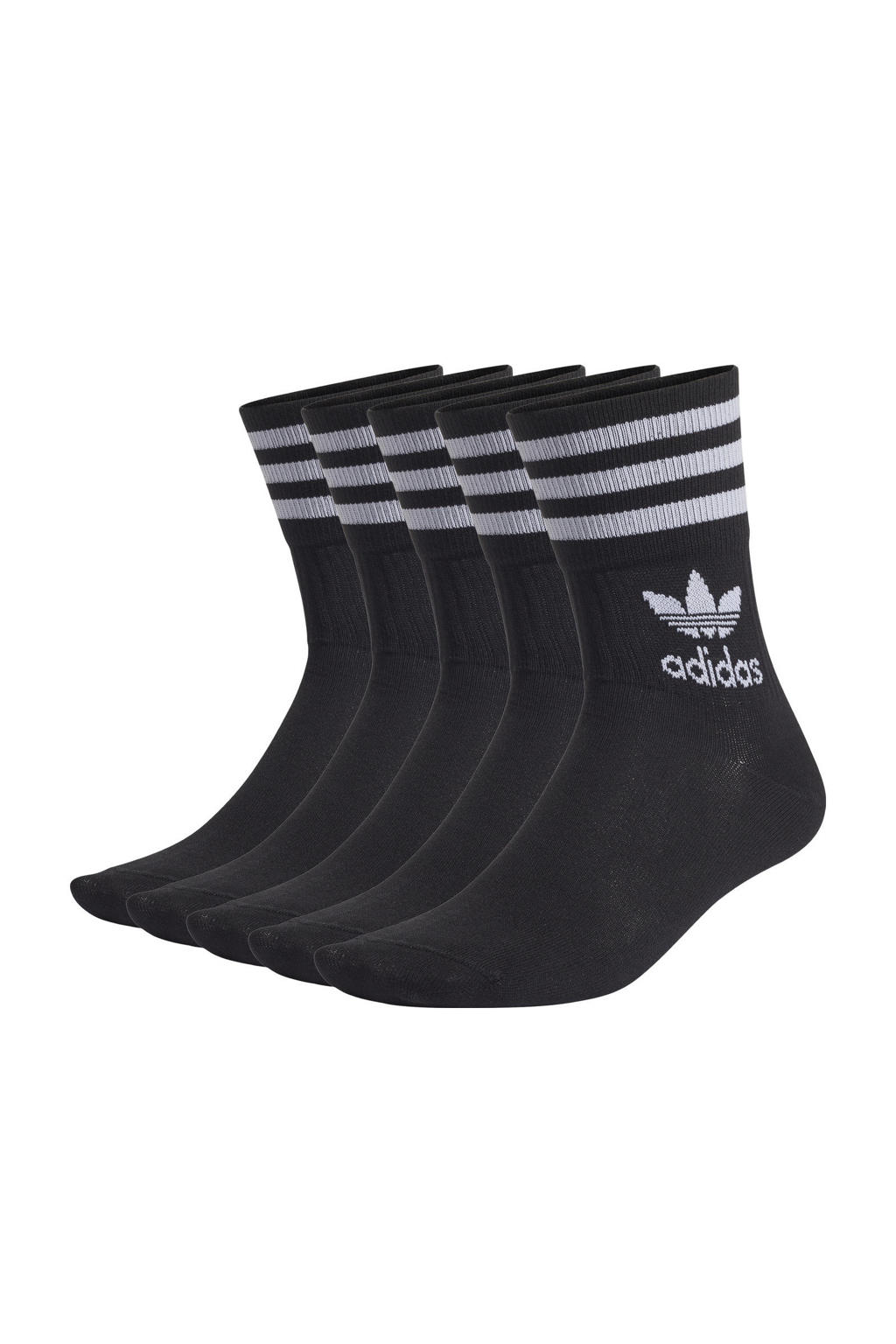 adidas Originals Adicolor sokken - set van 5 zwart