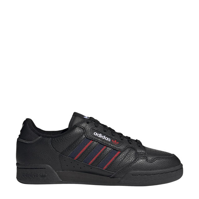 knecht Mok Schepsel adidas Originals Continental 80 Stripes sneakers zwart/donkerblauw/rood |  wehkamp