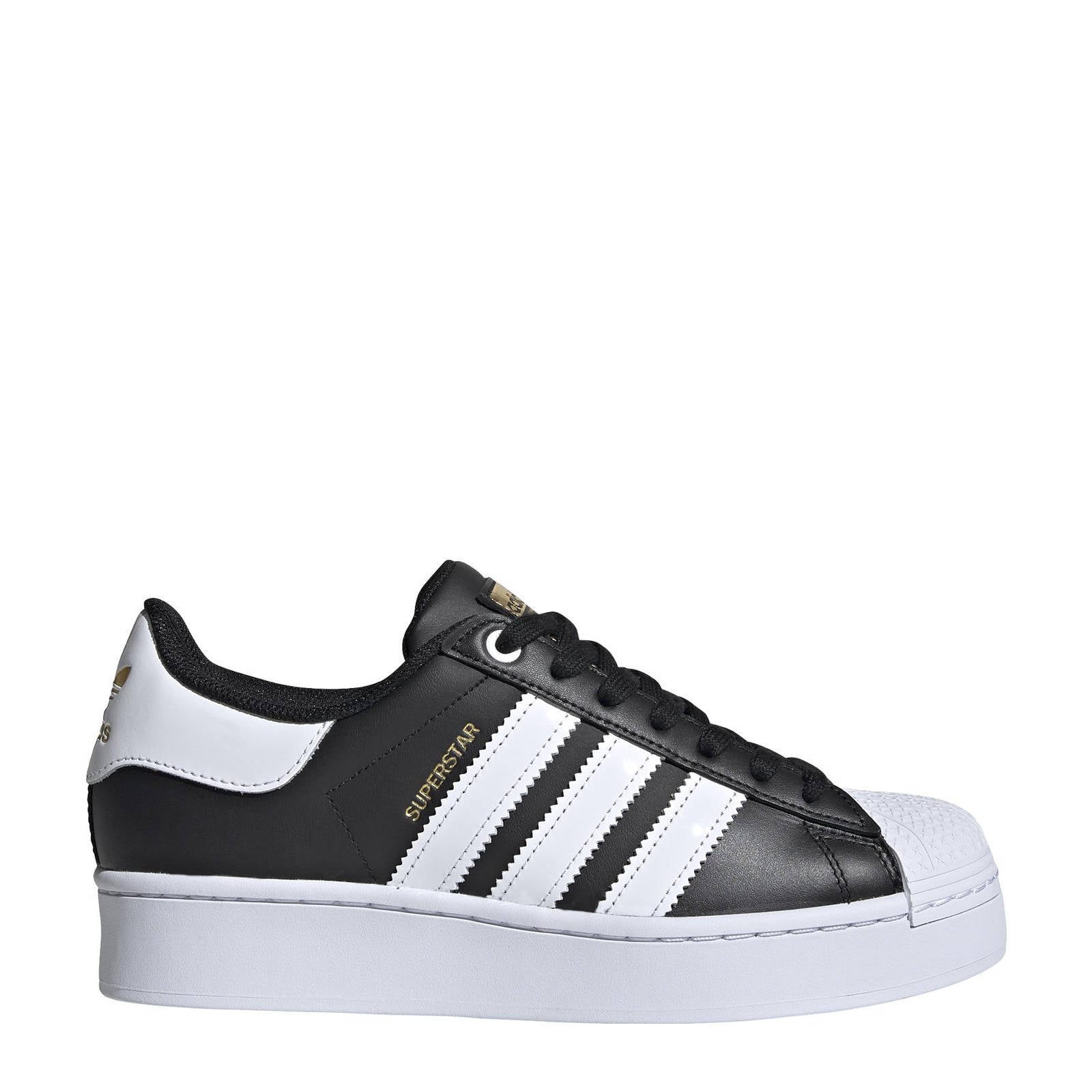 adidas Originals Superstar Bold sneakers zwart/wit/goud | wehkamp