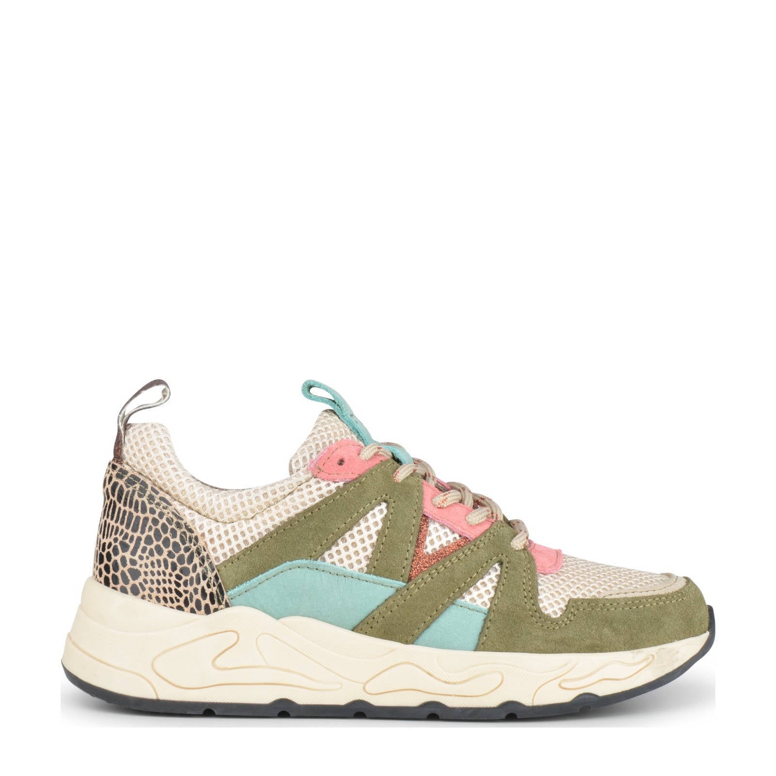 PS Poelman Minion suède chunky sneakers beige/multi | wehkamp