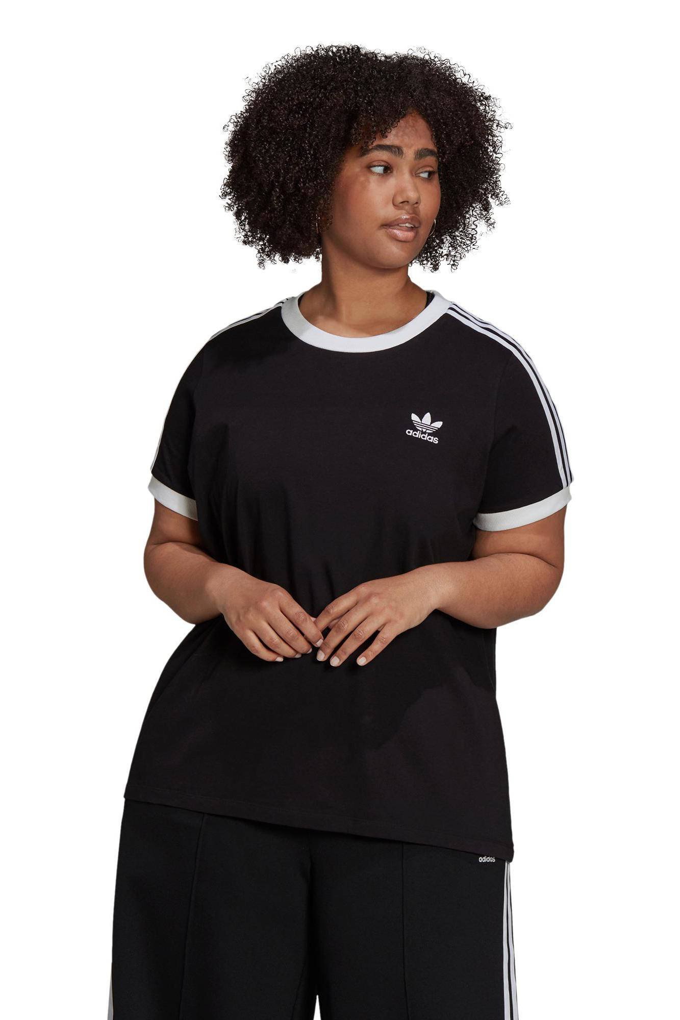 Dames Kleding voor voor Beenmode voor Sokken adidas T-shirt Korte Mouw T-shirt Femme Essentials 3-stripes in het Blauw 
