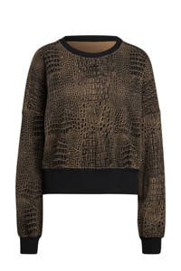 adidas Originals Adicolor fleece sweater zwart/bruin, Zwart/bruin 